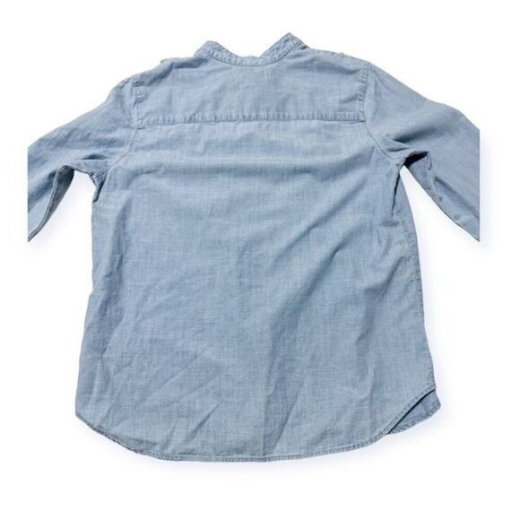 AMO Cooper Ruffled Chambray Shirt, Chambray, Size M, NWT, - Picture 8 of 14
